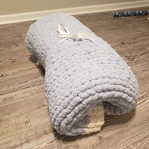 Chunky knit blanket